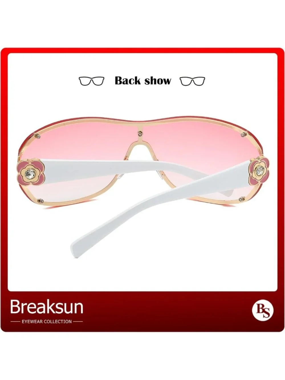 Trendy Oversized Y2K Rimless Sunglasses for Women & Men - Luxury Wrap Around